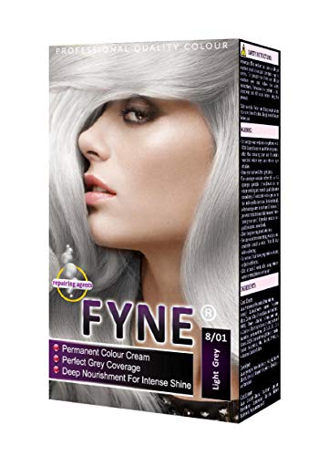 FYNE Hellgraue permanente Haarfarbe für Frauen – Home Hair Color Cream mit integriertem Conditioner – sanft, langanhaltend, einfach anzuwenden, für alle Haartypen geeignet – Erzielen Sie Ergebnisse in FYNE Hellgraue permanente Haarfarbe für Frauen – Home Hair Color Cream mit integriertem Conditioner – sanft, langanhaltend, einfach anzuwenden, für alle Haartypen geeignet – Erzielen Sie Ergebnisse in von FYNE
