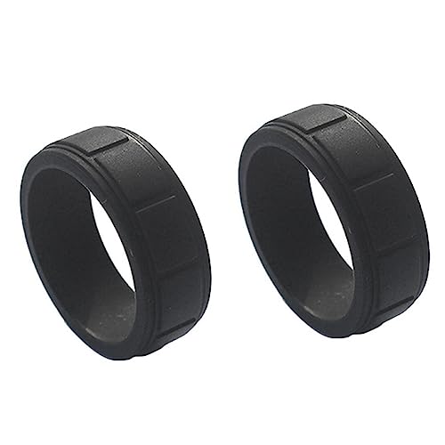 FYOBOT 2 Stück, Beliebt bei Frauen, Coole Silikonringe, Rechteckiger Silikon-Ehering, Umweltfreundlicher Sportring, 8 Mm, 10 von FYOBOT