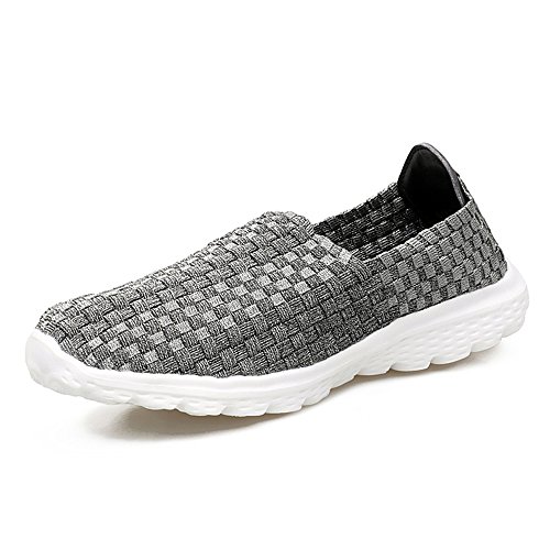 FZDX Damen Schuhe Handgemachte Elastische Gewebte Slip-on Leichte Atmungsaktive Mode Outdoor Walking Schuhe von FZDX