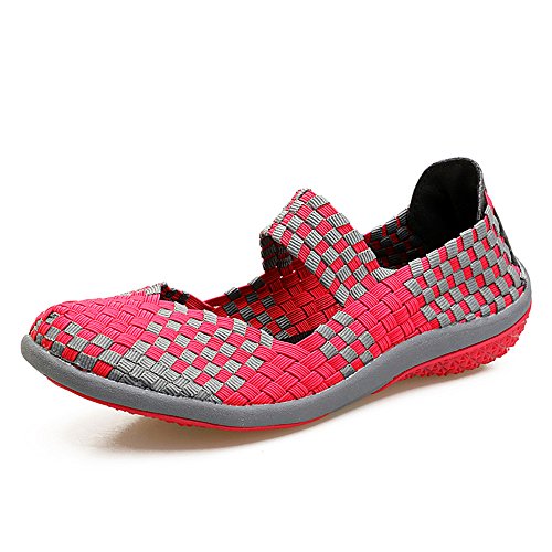 FZDX Damen Schuhe Handgemachte Elastische Gewebte Slip-on Leichte Atmungsaktive Mode Outdoor Walking Schuhe FZDX Damen Schuhe Handgemachte Elastische Gewebte Slip-on Leichte Atmungsaktive Mode Outdoor Walking Schuhe von FZDX