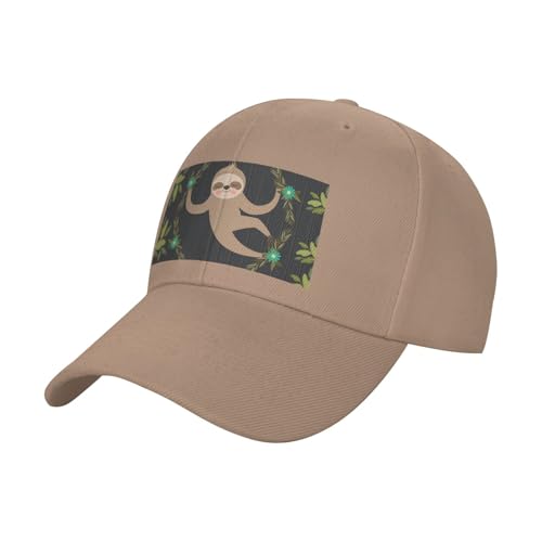 FZGGWYHL Baseballkappe mit Faultier-Druck, leger, verstellbar, Sandwich-Kappe, natur, 4-8 FZGGWYHL Baseballkappe mit Faultier-Druck, leger, verstellbar, Sandwich-Kappe, natur, 4-8 von FZGGWYHL