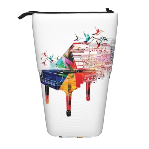 FZGGWYHL Bunte Tasche mit Klaviertastatur und Musikdruck, Teleskop, tragbare Schreibwaren-Tasche, Aufbewahrungstasche von FZGGWYHL