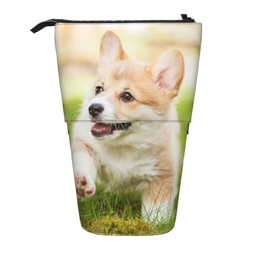 FZGGWYHL Corgi Puppy bedrucktes Federmäppchen, ausziehbar, ausziehbar von FZGGWYHL
