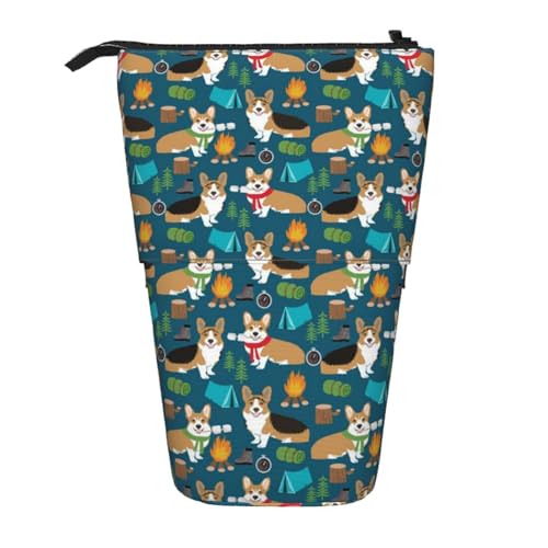 FZGGWYHL Corgi bedruckte Teleskop-Aufbewahrungstasche für Schreibwaren von FZGGWYHL