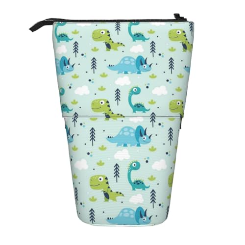 FZGGWYHL Dinosaurier-Muster, bedruckter Bleistift-Teleskop, tragbare Schreibwaren-Tasche, Aufbewahrungstasche von FZGGWYHL
