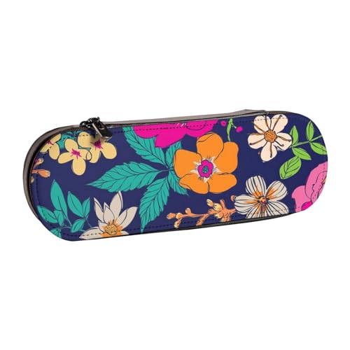 FZGGWYHL Federmäppchen aus Leder mit Blumenmuster, tragbare Schreibwaren-Tasche, Aufbewahrungstasche von FZGGWYHL