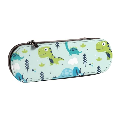 FZGGWYHL Federmäppchen aus Leder mit Dinosaurier-Muster, tragbare Schreibwaren-Tasche, Aufbewahrungstasche von FZGGWYHL