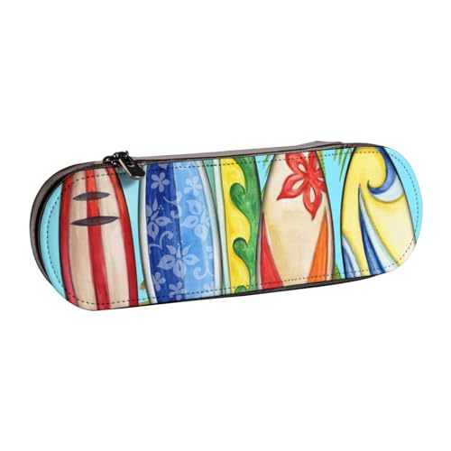 FZGGWYHL Federmäppchen mit Surfbrett, bedrucktes Leder, tragbare Schreibwaren-Tasche, Aufbewahrungstasche von FZGGWYHL