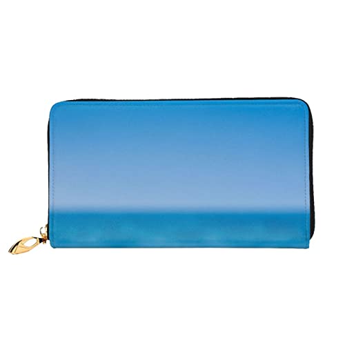 FZGGWYHL Flip-Flops on a Sandy Beach Bedruckte Leder Geldbörse Portable Travel Organizer Neutral Clutch Bag von FZGGWYHL