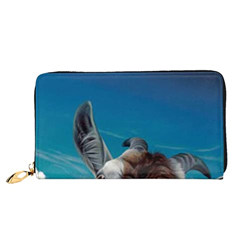 FZGGWYHL Goat Printed Leather Wallet Portable Travel Organizer Neutral Clutch Bag von FZGGWYHL