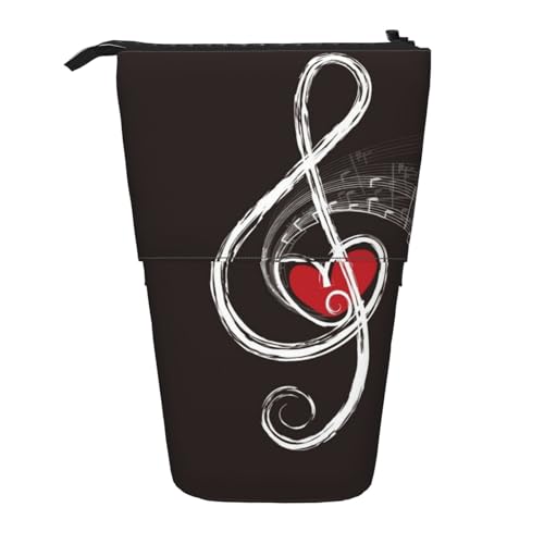 FZGGWYHL Musik-Symbole, bedruckt, Teleskop-Federmäppchen, ausziehbar von FZGGWYHL