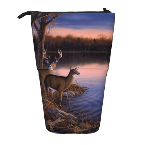 FZGGWYHL Nature Wild Animal Deers Printed Pencil Telescopic Portable Stationery Pouch Storage Bag FZGGWYHL Nature Wild Animal Deers Printed Pencil Telescopic Portable Stationery Pouch Storage Bag von FZGGWYHL