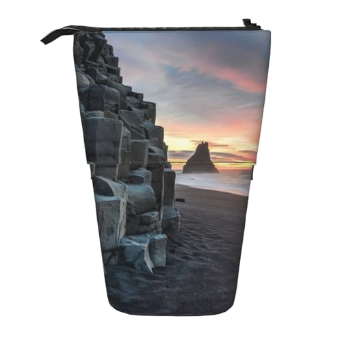 FZGGWYHL Sunrise on Reynisfjara Beach Bedrucktes Federmäppchen Teleskop-Stehend Erweiterbares Federmäppchen FZGGWYHL Sunrise on Reynisfjara Beach Bedrucktes Federmäppchen Teleskop-Stehend Erweiterbares Federmäppchen von FZGGWYHL