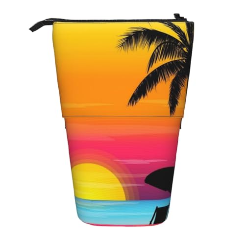 FZGGWYHL Sunset Palme Printed Pencil Telescopic Portable Stationery Pouch Storage Bag FZGGWYHL Sunset Palme Printed Pencil Telescopic Portable Stationery Pouch Storage Bag von FZGGWYHL