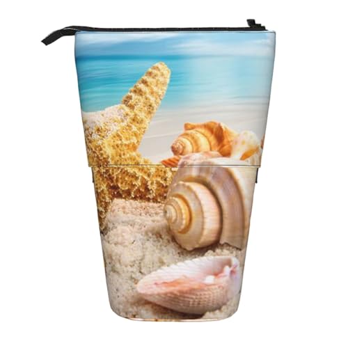FZGGWYHL Tragbares Federmäppchen mit Seestern und Muscheln am Strand FZGGWYHL Tragbares Federmäppchen mit Seestern und Muscheln am Strand von FZGGWYHL