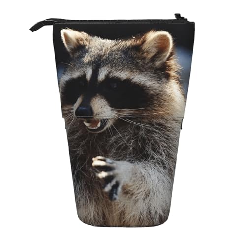 FZGGWYHL Waschbär bedruckte Teleskop-Aufbewahrungstasche für Schreibwaren von FZGGWYHL