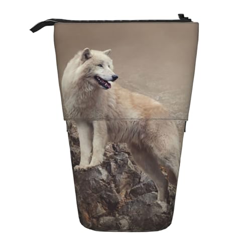 FZGGWYHL Wolfsbedrucktes Federmäppchen, Teleskop, stehend, erweiterbar FZGGWYHL Wolfsbedrucktes Federmäppchen, Teleskop, stehend, erweiterbar von FZGGWYHL