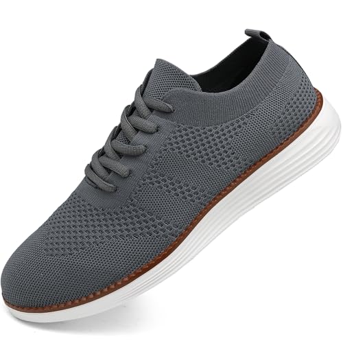 Herren Schuhe Slipper Business Anzugschuhe Loafer Mokassins Sommerschuhe Bootsschuhe Sportschuhe Oxfords Klassische Freizeit Hochzeit Männer Sneakers Grau 46 von FZJIALI
