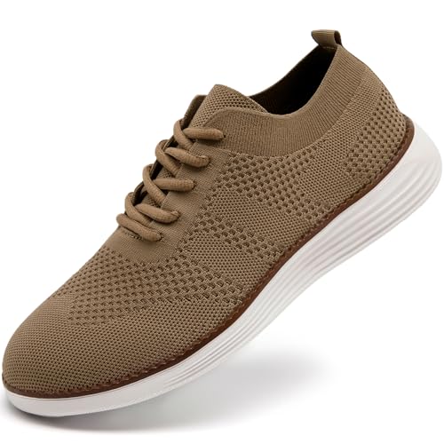 Herren Sneaker Turnschuhe Khaki Sportschuhe Laufschuhe Business Sneaker Atmungsaktiv Oxfords Hochzeitschuhe Bootsschuhe Trachtenschuhe Leichte Anzugschuhe Schuhe Freizeit Schuhe Khaki 41 von FZJIALI