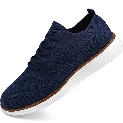 Schuhe Herren Sneaker Laufschuhe Turnschuhe Blau Sportschuhe Atmungsaktiv Anzugschuhe Business Sneaker Formale Moderne Klassische Freizeit Schuhe Oxfords Hochzeit Schuhe Blau 45 von FZJIALI