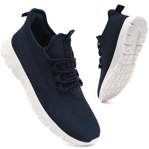 FZJIALI Schuhe Sneaker Damen Sportschuhe Turnschuhe Leichte Laufschuhe Hallenschuhe Atmungsaktiv Straßenlaufschuhe Fitnessschuhe Joggingschuhe Walkingschuhe Tennisschuhe Damen Blau 44 von FZJIALI