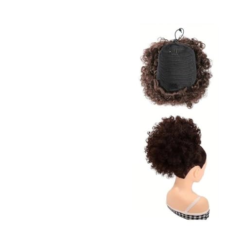 Haarteile 1 Stück Afro Puff Kordelzug Pferdeschwanzverlängerung for schwarze Frauen Clip in synthetische Afro Curly Bun Haarteile Täglicher Gebrauch(8inch-4) von FZL02068LM