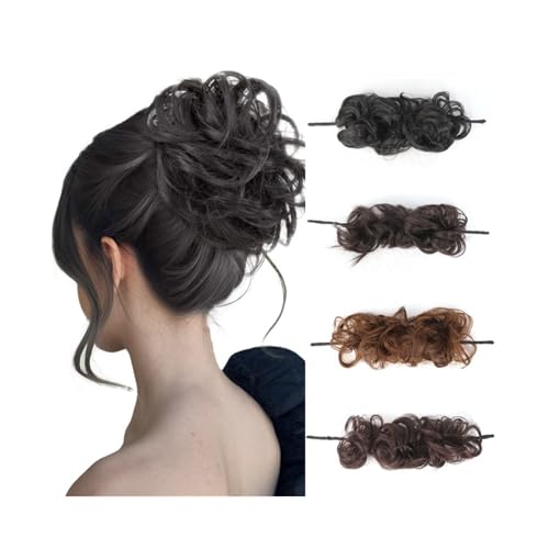 Haarteile Haarteile for unordentliche, lockige Dutts, Haargummis mit Draht, flexible Wickel-Haarteile aus synthetischem Material for Frauen Täglicher Gebrauch(2) von FZL02068LM