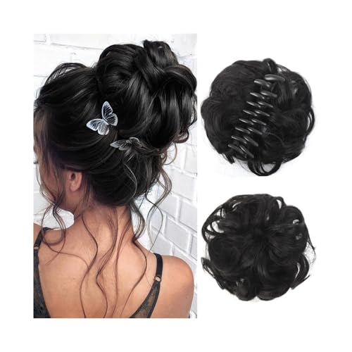 Haarteile Haarteile mit Krallenclip und unordentlichem Dutt for Frauen, gewellt, lockig, synthetische Clip-in-Pferdeschwanz-Extensions Täglicher Gebrauch(2) von FZL02068LM