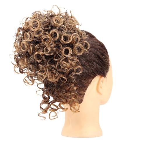 Haarteile Messy Bun Haarteil for Frauen, elastische Kordelzug synthetische lockige Chignon Haarverlängerung Täglicher Gebrauch(1BT30) von FZL02068LM