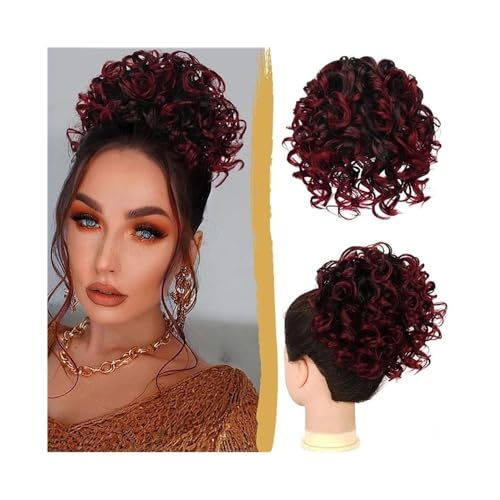 Haarteile Messy Bun Haarteile for Frauen Synthetische lockige Kordelzug Pferdeschwanz Hochsteckfrisur Haarteil Täglicher Gebrauch(1BTBUG) von FZL02068LM
