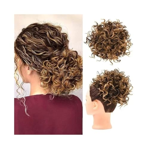 Haarteile Messy Bun Haarteile for Frauen Synthetische lockige Kordelzug Pferdeschwanz Hochsteckfrisur Haarteil Täglicher Gebrauch(T4-27A) von FZL02068LM