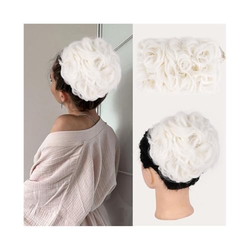 Haarteile Unordentliches, gewelltes Dutt-Haarteil, synthetisches, elastisches Pferdeschwanz-Clip-in-Haarteil mit Kordelzug for schwarze Frauen Täglicher Gebrauch(60#) von FZL02068LM