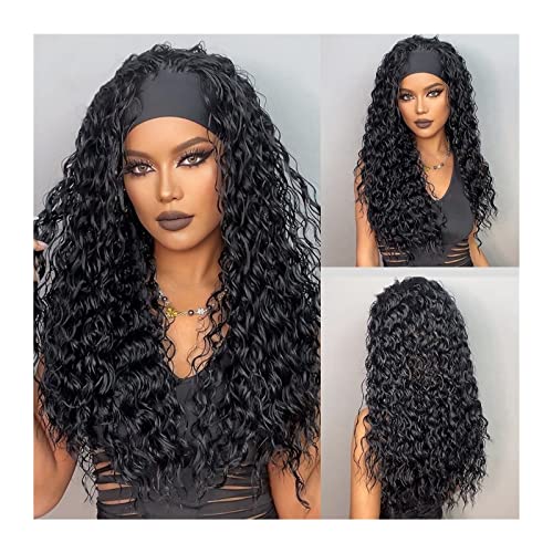 Perücken Gelockte Stirnbandperücken for schwarze Frauen Deep Water Wave Stirnband Synthetische Perücken Naturschwarz Hitzebeständige lange Perücken for den täglichen Partygebrauch Perücke Perücken Gelockte Stirnbandperücken for schwarze Frauen Deep Water Wave Stirnband Synthetische Perücken Naturschwarz Hitzebeständige lange Perücken for den täglichen Partygebrauch Perücke von FZL02068LM