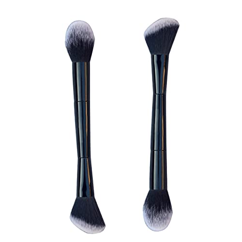 FZLANQ Foundation-Make-up-Pinsel, Foundation-Puffer-Pinsel, Doppelkopf-Pinsel, Kontur, synthetischer Pinsel, Make-up-Kosmetik-Werkzeuge, Konturierungspinsel für Damen und Mädchen, 2 Stück FZLANQ Foundation-Make-up-Pinsel, Foundation-Puffer-Pinsel, Doppelkopf-Pinsel, Kontur, synthetischer Pinsel, Make-up-Kosmetik-Werkzeuge, Konturierungspinsel für Damen und Mädchen, 2 Stück von FZLANQ