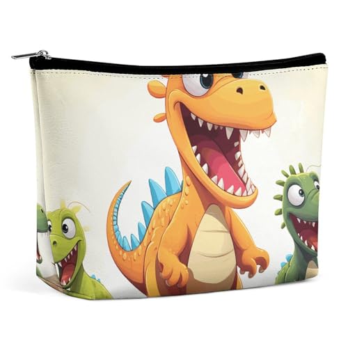 FZMTLDS Kosmetiktasche für Frauen Kosmetiktasche Cartoon Dinosaurier Bilder Kulturbeutel Make-up Veranstalter Make-up Tasche mit Reißverschluss Stil One Size Style One Size Style One Size, Stil, One von FZMTLDS