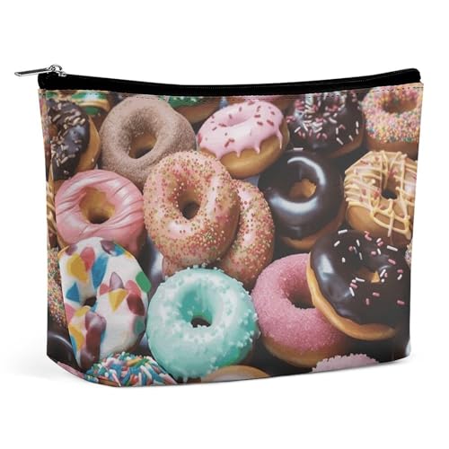 FZMTLDS Kosmetiktasche für Frauen Kosmetiktasche Donuts Kulturbeutel Make-up Organizer Kosmetiktasche mit Reißverschluss Stil One Size Style One Size Style One Size, Stil, One size von FZMTLDS