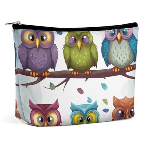 FZMTLDS Kosmetiktasche für Frauen Kosmetiktasche Eulen Vögel Kulturbeutel Make-up Organizer Kosmetiktasche mit Reißverschluss Stil One Size Style One Size Style One Size, Stil, One size von FZMTLDS