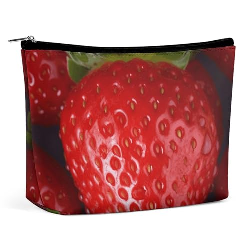 FZMTLDS Make-up-Tasche für Damen, Kosmetiktasche, rote Erdbeere, Kulturbeutel, Make-up-Organizer, Make-up-Tasche mit Reißverschluss, Stil, Einheitsgröße, Stil:, Einheitsgröße von FZMTLDS