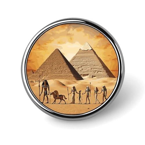 Ancient Egypt Round Button Pins Fashion Button Badge Cute Hat Revers Pin Brosche Pins for Women Men Funny Pins for Backpacks Bags Suits Accessories Cool Metal Revers Brosche Badge Style Circular von FZMVSQH