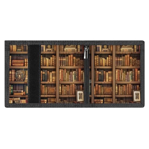 FZMVSQH Bibliotheks-Bücherregal für Herren, dreifach gefaltete Geldbörse, minimalistische Geldbörse für Herren, RFID-blockierende Brieftaschen, 8 Kreditkartenfächer, 1 Geldscheinfach, Münzfach und FZMVSQH Bibliotheks-Bücherregal für Herren, dreifach gefaltete Geldbörse, minimalistische Geldbörse für Herren, RFID-blockierende Brieftaschen, 8 Kreditkartenfächer, 1 Geldscheinfach, Münzfach und von FZMVSQH