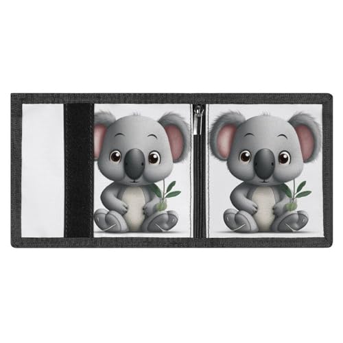 FZMVSQH Cartoon-Koala-Herren-Geldbörse, minimalistisch, RFID-blockierend, 8 Kreditkartenfächer, 1 Geldscheinfach, Münzfach und Ausweisfenster, schmaler Klettverschluss, dreifach gefaltete Geldbörsen FZMVSQH Cartoon-Koala-Herren-Geldbörse, minimalistisch, RFID-blockierend, 8 Kreditkartenfächer, 1 Geldscheinfach, Münzfach und Ausweisfenster, schmaler Klettverschluss, dreifach gefaltete Geldbörsen von FZMVSQH