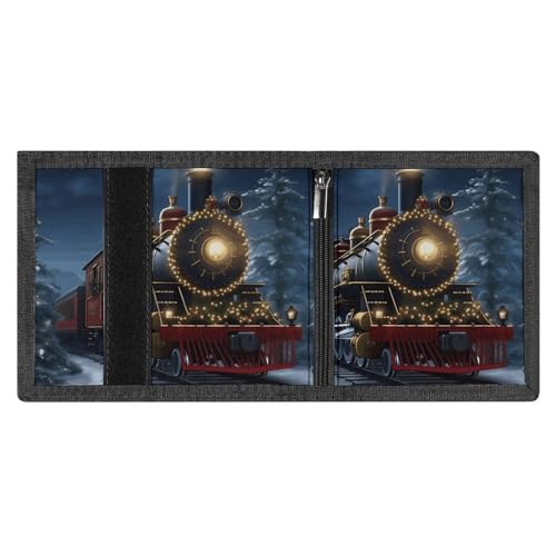 FZMVSQH Christmas Train Herren-Geldbörse, dreifach faltbar, minimalistisch, RFID-blockierend, 8 Kreditkartenfächer, 1 Geldscheinfach, Münzfach und Ausweisfenster, tragbare, schlanke, dreifach FZMVSQH Christmas Train Herren-Geldbörse, dreifach faltbar, minimalistisch, RFID-blockierend, 8 Kreditkartenfächer, 1 Geldscheinfach, Münzfach und Ausweisfenster, tragbare, schlanke, dreifach von FZMVSQH
