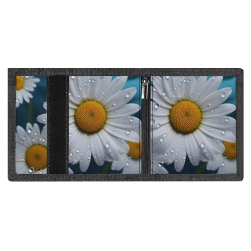 FZMVSQH Daisy Flowers Herren-Geldbörse, dreifach faltbar, minimalistisch, RFID-blockierend, 8 Kreditkartenfächer, 1 Geldscheinfach, Münzfach und Ausweisfenster, schmal, dreifach gefaltete Geldbörsen FZMVSQH Daisy Flowers Herren-Geldbörse, dreifach faltbar, minimalistisch, RFID-blockierend, 8 Kreditkartenfächer, 1 Geldscheinfach, Münzfach und Ausweisfenster, schmal, dreifach gefaltete Geldbörsen von FZMVSQH