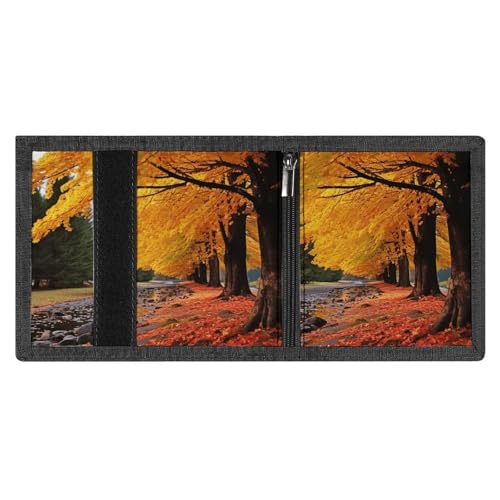 FZMVSQH Fall Colors Herren-Geldbörse, dreifach gefaltet, minimalistisch, RFID-blockierend, 8 Kreditkartenfächer, 1 Geldscheinfach, Münzfach und Ausweisfenster, schmal, dreifach gefaltet, mit FZMVSQH Fall Colors Herren-Geldbörse, dreifach gefaltet, minimalistisch, RFID-blockierend, 8 Kreditkartenfächer, 1 Geldscheinfach, Münzfach und Ausweisfenster, schmal, dreifach gefaltet, mit von FZMVSQH