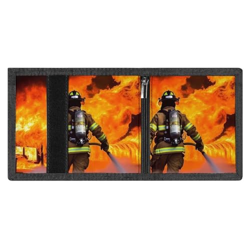 FZMVSQH Firefighter Feuerwehrmann Flamme Herren dreifach gefaltete Geldbörse, minimalistische Geldbörse für Herren, RFID-blockierende Brieftaschen, 8 Kreditkartenfächer, 1 Geldscheinfach, Münzfach und FZMVSQH Firefighter Feuerwehrmann Flamme Herren dreifach gefaltete Geldbörse, minimalistische Geldbörse für Herren, RFID-blockierende Brieftaschen, 8 Kreditkartenfächer, 1 Geldscheinfach, Münzfach und von FZMVSQH