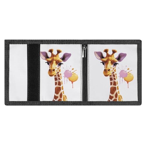 FZMVSQH Giraffe Herren-Geldbörse, dreifach gefaltet, minimalistisch, RFID-blockierend, 8 Kreditkartenfächer, 1 Geldscheinfach, Münzfach und Ausweisfenster, schmal, dreifach gefaltet, mit FZMVSQH Giraffe Herren-Geldbörse, dreifach gefaltet, minimalistisch, RFID-blockierend, 8 Kreditkartenfächer, 1 Geldscheinfach, Münzfach und Ausweisfenster, schmal, dreifach gefaltet, mit von FZMVSQH
