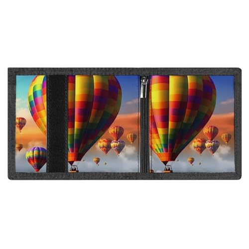 FZMVSQH Hot Air Balloons Herren-Geldbörse, dreifach gefaltet, minimalistisch, RFID-blockierend, 8 Kreditkartenfächer, 1 Geldscheinfach, Münzfach und Ausweisfenster, schmaler Klettverschluss, dreifach FZMVSQH Hot Air Balloons Herren-Geldbörse, dreifach gefaltet, minimalistisch, RFID-blockierend, 8 Kreditkartenfächer, 1 Geldscheinfach, Münzfach und Ausweisfenster, schmaler Klettverschluss, dreifach von FZMVSQH