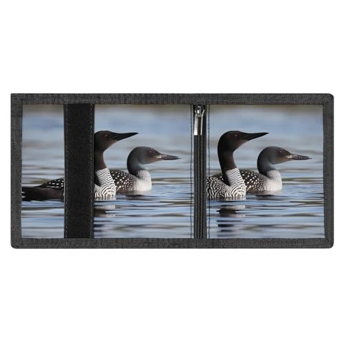 FZMVSQH Loon Birds Herren-Geldbörse, dreifach gefaltet, minimalistisch, RFID-blockierend, 8 Kreditkartenfächer, 1 Geldscheinfach, Münzfach und Ausweisfenster, schmaler Klettverschluss, dreifach FZMVSQH Loon Birds Herren-Geldbörse, dreifach gefaltet, minimalistisch, RFID-blockierend, 8 Kreditkartenfächer, 1 Geldscheinfach, Münzfach und Ausweisfenster, schmaler Klettverschluss, dreifach von FZMVSQH