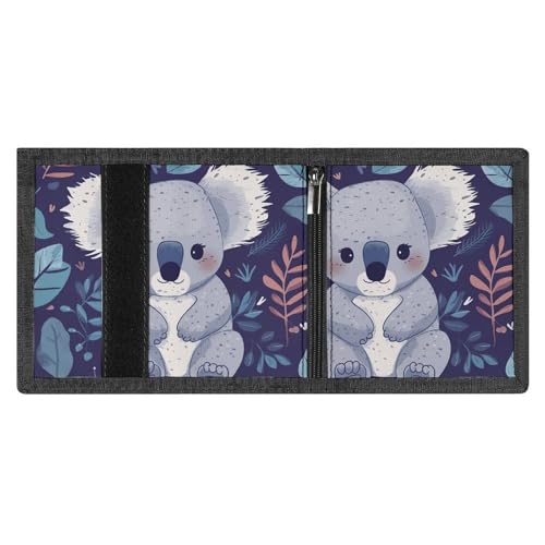 FZMVSQH Lovely Koala Herren-Geldbörse, dreifach faltbar, minimalistisch, RFID-blockierend, 8 Kreditkartenfächer, 1 Geldscheinfach, Münzfach und Ausweisfenster, schmaler Klettverschluss, dreifach FZMVSQH Lovely Koala Herren-Geldbörse, dreifach faltbar, minimalistisch, RFID-blockierend, 8 Kreditkartenfächer, 1 Geldscheinfach, Münzfach und Ausweisfenster, schmaler Klettverschluss, dreifach von FZMVSQH