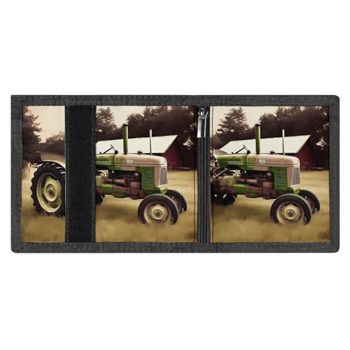 FZMVSQH Old Tractor Photo Farm Herren-Geldbörse, minimalistisch, RFID-blockierend, 8 Kreditkartenfächer, 1 Geldscheinfach, Münzfach und Ausweisfenster, schmal, dreifach gefaltete Geldbörsen mit FZMVSQH Old Tractor Photo Farm Herren-Geldbörse, minimalistisch, RFID-blockierend, 8 Kreditkartenfächer, 1 Geldscheinfach, Münzfach und Ausweisfenster, schmal, dreifach gefaltete Geldbörsen mit von FZMVSQH